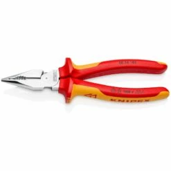 Knipex Spitz-Kombizange Isoliert Mit Mehrkomponenten-Hüllen VDE-geprüft Verchromt 185 Mm - 0826185