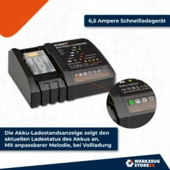 WS24 Akku Starter-Set 18 V / 1x 4,0 Ah Akku + Schnellladegerät -elektrische Bohrmaschine Geschäft 4260756131342 ein akku schnellladeger t 2