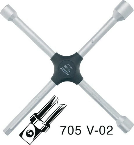 Hazet Kreuzschlüssel 705V-02 17 X 19 X 22 X 12,5 Mm 1/2Zoll 4-kant 380 X 380mm - 705V-02 3 Hazet Kreuzschlüssel 705V-02 17 X 19 X 22 X 12,5 Mm 1/2Zoll 4-kant 380 X 380mm - 705V-02