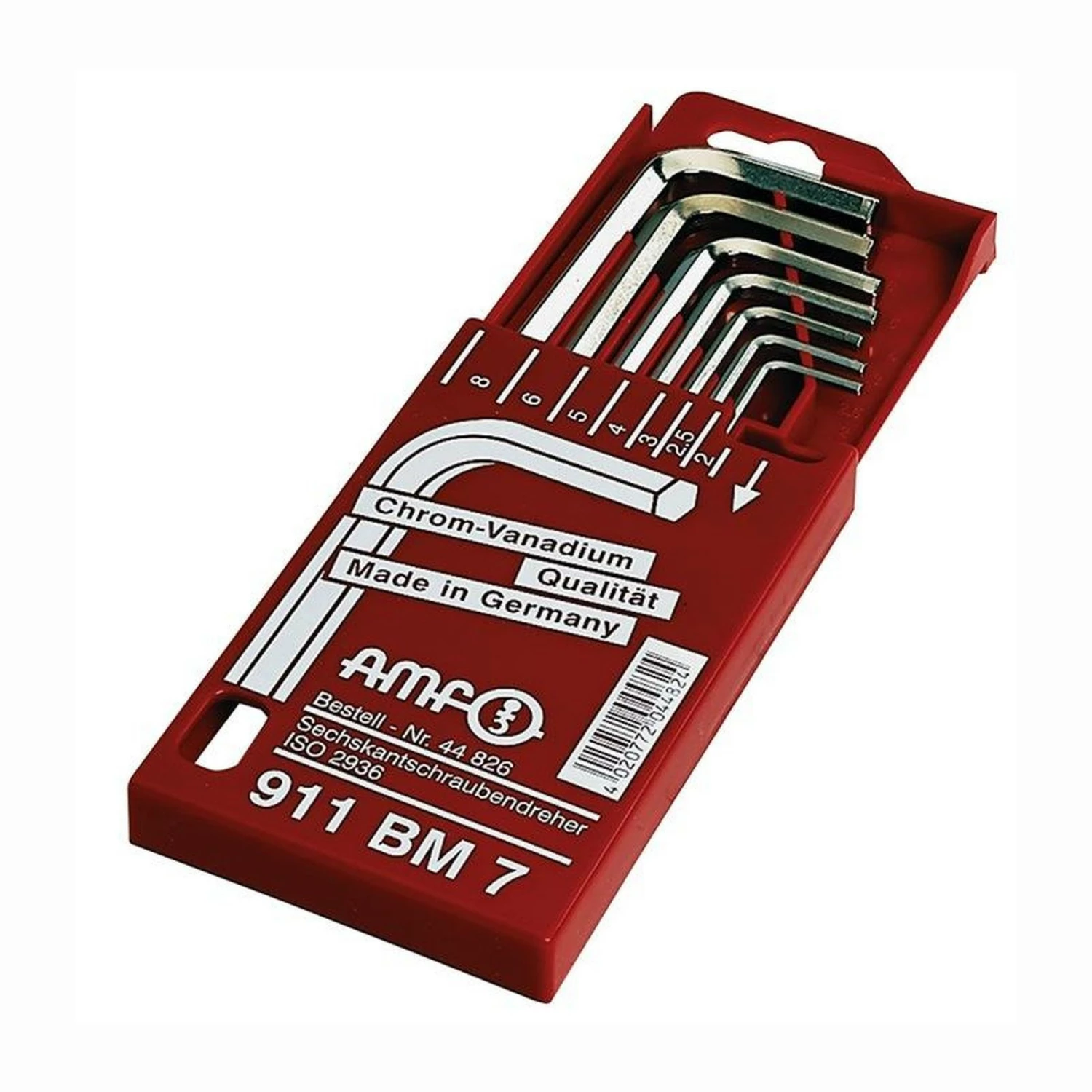 AMF Winkelschraubendrehersatz 911BM 7tlg. In Schiebekassette - 44826 3 AMF Winkelschraubendrehersatz 911BM 7tlg. In Schiebekassette - 44826