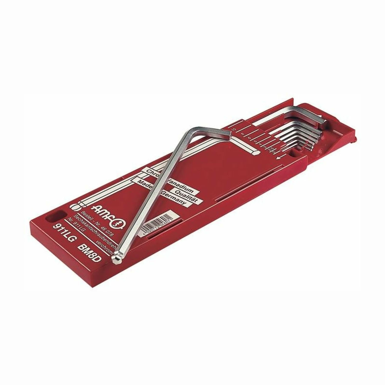 AMF Winkelschraubendrehersatz 911LG-BM8D 8tlg. In Schiebekassette - 46078 3 AMF Winkelschraubendrehersatz 911LG-BM8D 8tlg. In Schiebekassette - 46078