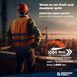 WS24 Akku-Drehschlagschrauber WDS 18 V 1/2" 1.600 NM / 1x 4,0 Ah Akku + Schnellladegerät -elektrische Bohrmaschine Geschäft akku drehschlagschrauber 100454 04 1