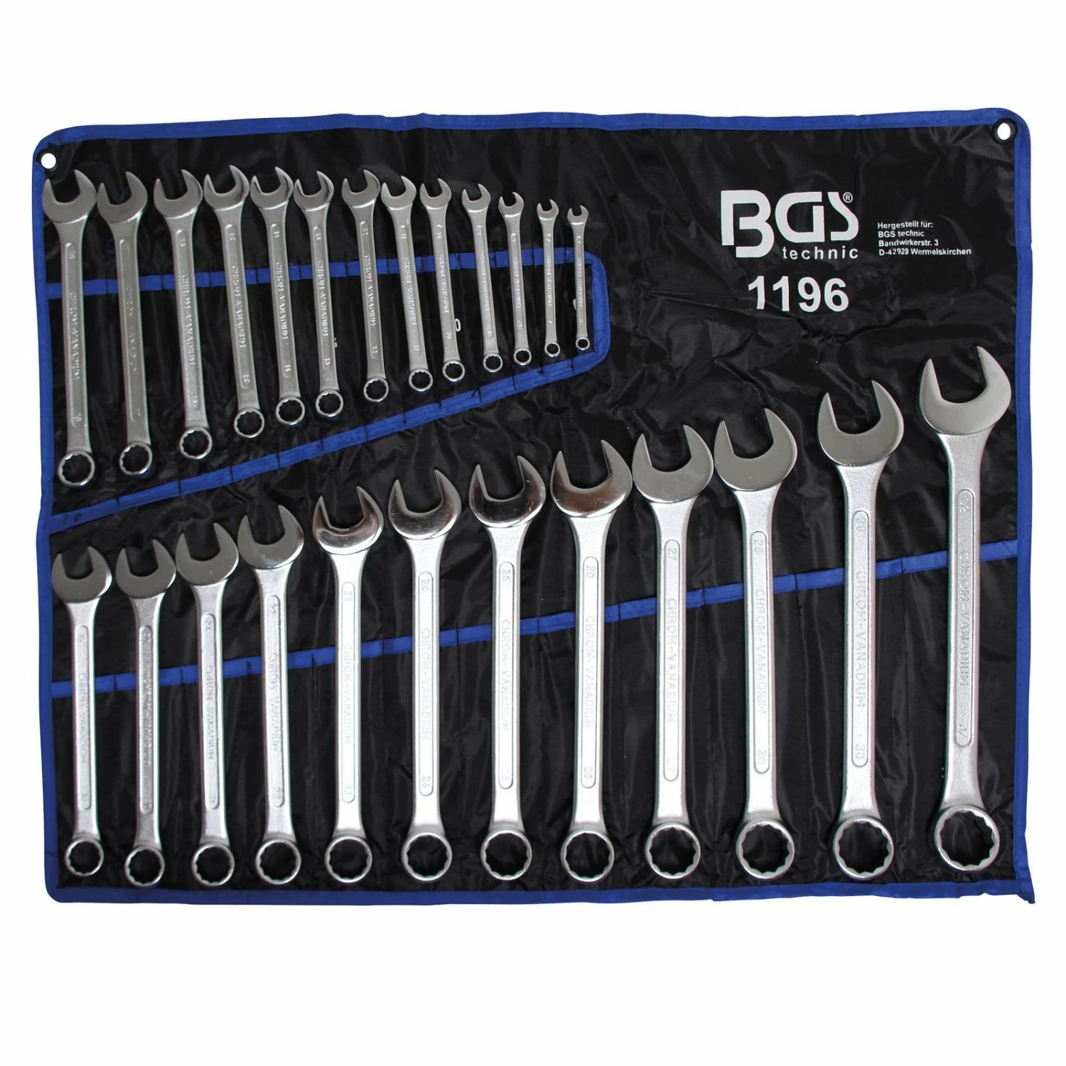 BGS 25tlg. Maul-Ringschlüssel-Satz 6 - 32 Mm Nach DIN3113A In Rolltasche - 1196 3 BGS 25tlg. Maul-Ringschlüssel-Satz 6 - 32 Mm Nach DIN3113A In Rolltasche - 1196