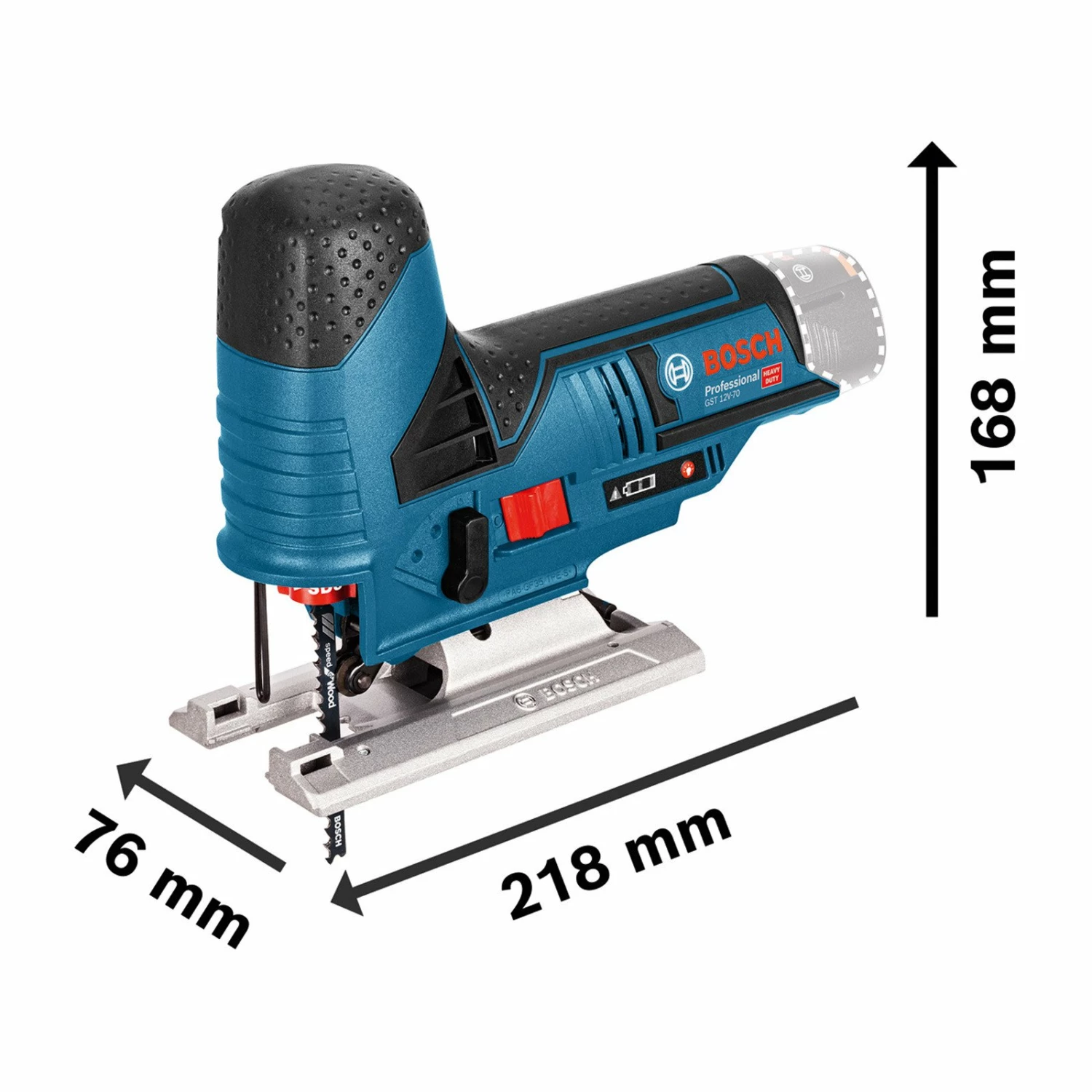 Bosch Akku-Stichsäge GST 12V-70 / 2x 4,0 Ah Akku + Ladegerät Im Softbag 3 Bosch Akku-Stichsäge GST 12V-70 / 2x 4,0 Ah Akku + Ladegerät Im Softbag