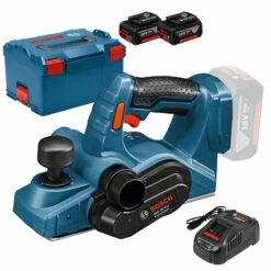 Bosch Akku-Hobel GHO 18V-Li / 2x 5,0 Ah Akku + Ladegerät In L-Boxx - 06015A0304