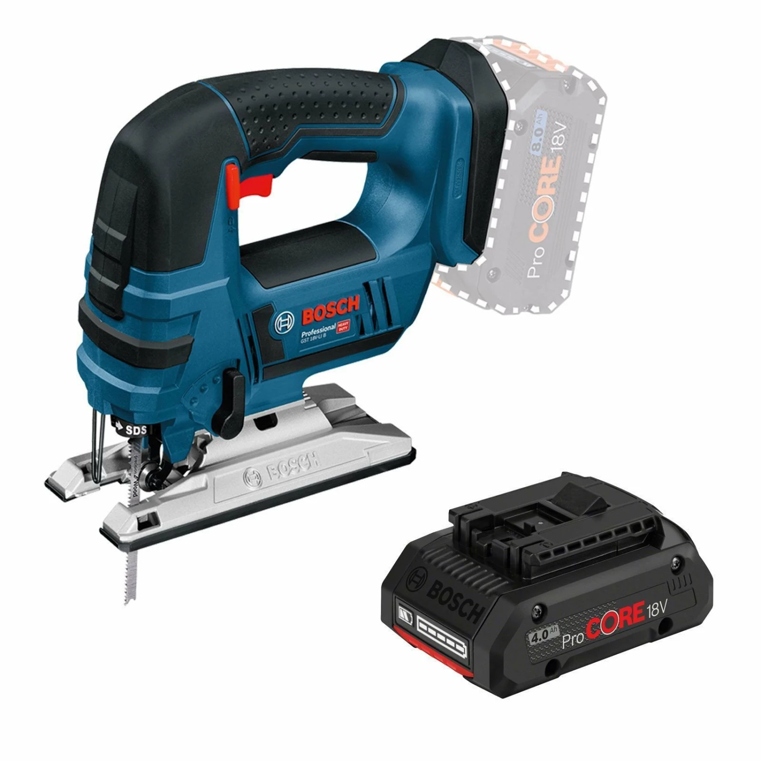 Bosch Akku-Stichsäge GST 18V-LI B / 1x 4,0 Ah ProCORE18V Akku 3 Bosch Akku-Stichsäge GST 18V-LI B / 1x 4,0 Ah ProCORE18V Akku