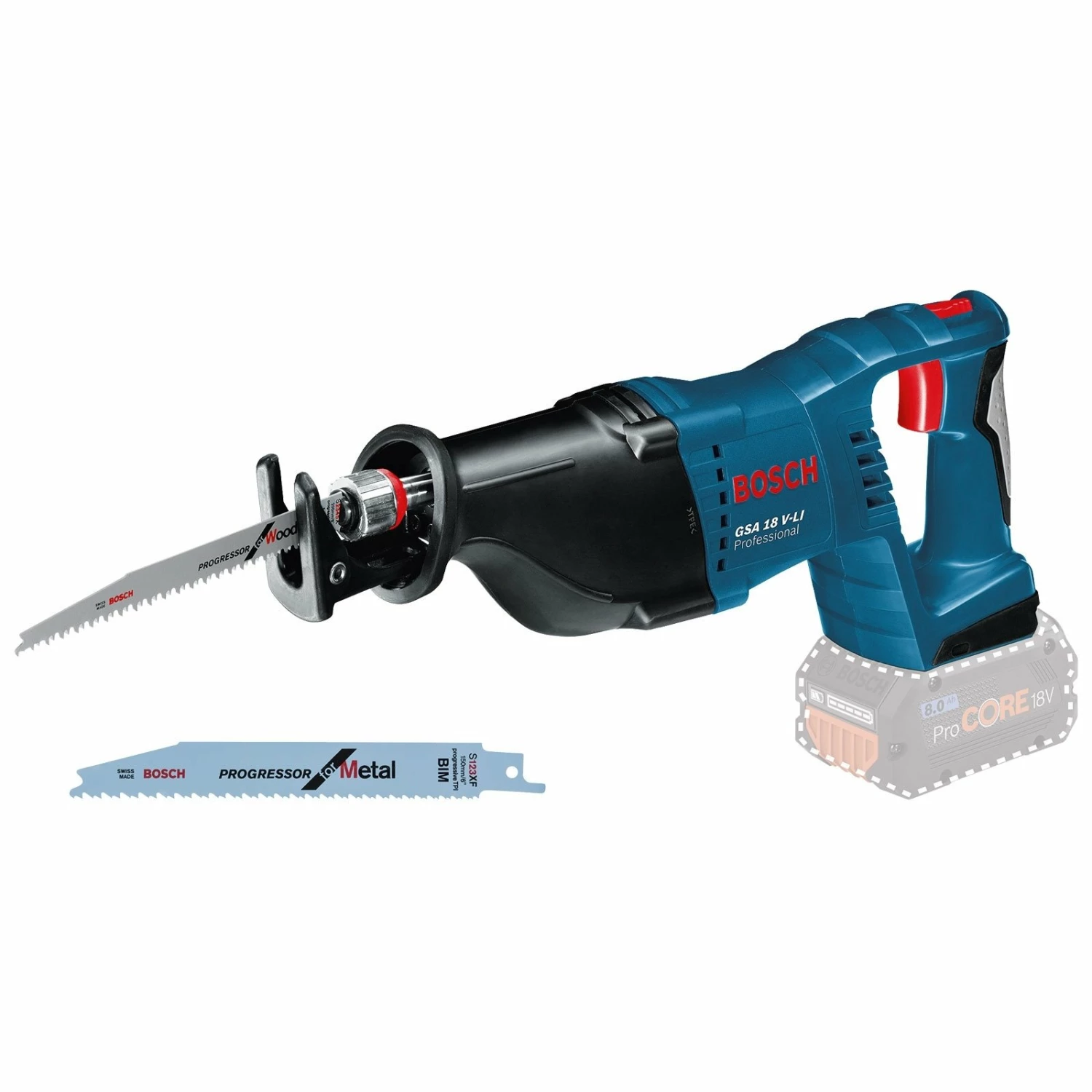 Bosch Akku-Säbelsäge GSA 18V-LI Solo Inkl. Zubehör-Set - 060164J000 3 Bosch Akku-Säbelsäge GSA 18V-LI Solo Inkl. Zubehör-Set - 060164J000