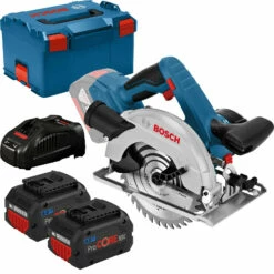 Bosch Akku-Kreissäge GKS 18V-57 G / 2x 8,0 Ah ProCORE18V Akku + Ladegerät + Extra Sägeblatt In L-Boxx -elektrische Bohrmaschine Geschäft bosch 06016a2101 3 3 2