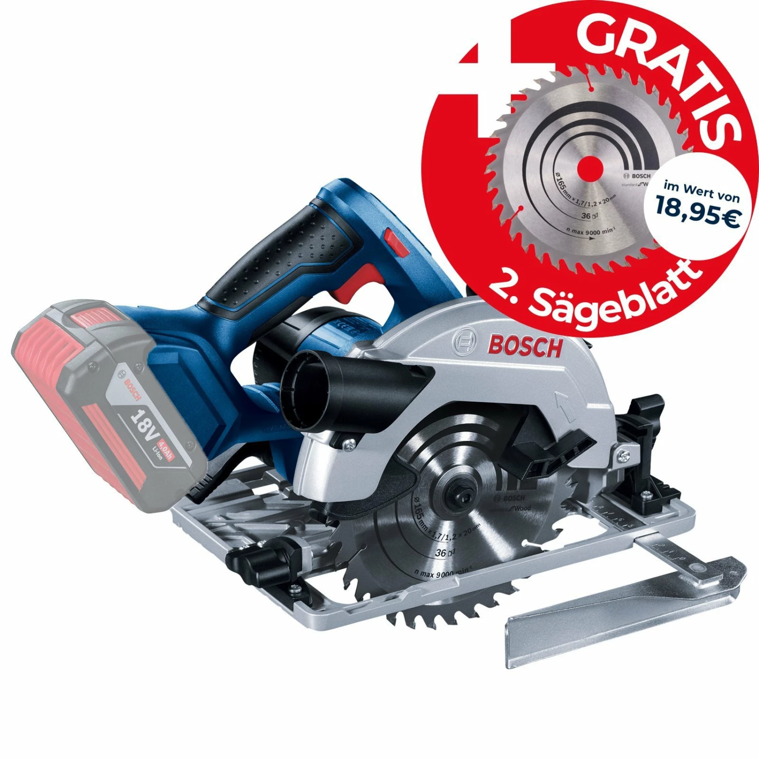 Bosch Akku-Handkreissäge GKS 18V-57 G Solo + Extra Sägeblatt 3 Bosch Akku-Handkreissäge GKS 18V-57 G Solo + Extra Sägeblatt