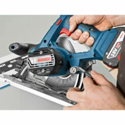 Bosch Akku-Handkreissäge GKS 18V-57 G / 2x 5,0 Ah Akku + Ladegerät + FSN 1400 + Extra Sägeblatt In L-Boxx -elektrische Bohrmaschine Geschäft bosch 06016a2101 detail 14 1 2
