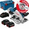 Bosch Akku-Kreissäge GKS 18V-57 G / 2x 4,0 Ah Akku + Ladegerät + Extra Sägeblatt In L-Boxx -elektrische Bohrmaschine Geschäft bosch 06016a2106 a 1 2