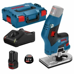 Bosch Akku-Kantenfräse GKF 12V-8 12 V / 1x 2,0 Ah Akku + Ladegerät In L-Boxx