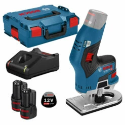 Bosch Akku-Kantenfräse GKF 12V-8 12 V / 2x 2,0 Ah Akku + Ladegerät In L-Boxx
