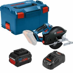 Bosch Akku-Kreissäge GKM 18V-50 / 1x 5,5 Ah ProCORE + GAL 1880 CV In L-Boxx