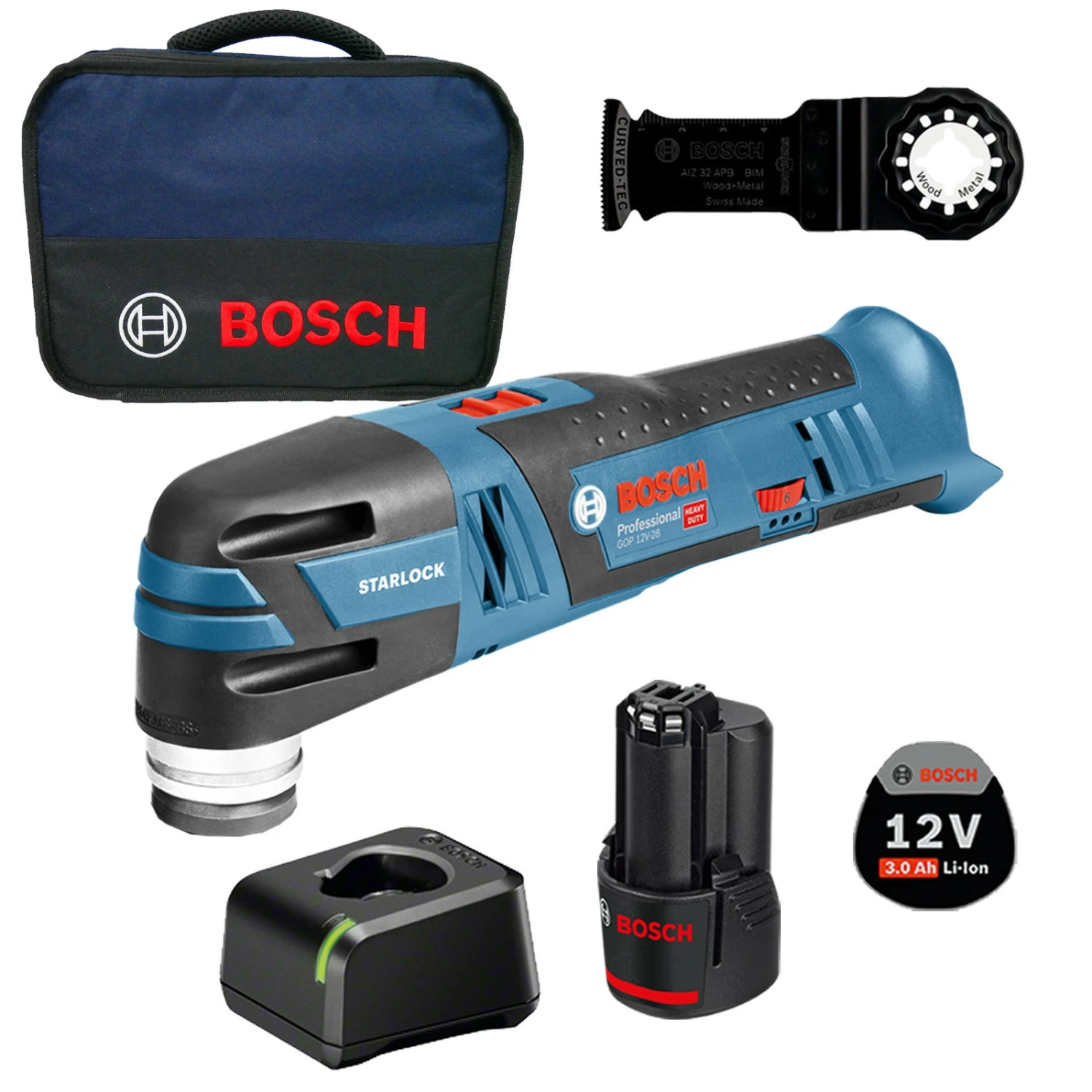 Bosch Akku-Multi-Cutter GOP 12V-28 / 1x 3,0 Ah Akku + Ladegerät Im Softbag 3 Bosch Akku-Multi-Cutter GOP 12V-28 / 1x 3,0 Ah Akku + Ladegerät Im Softbag