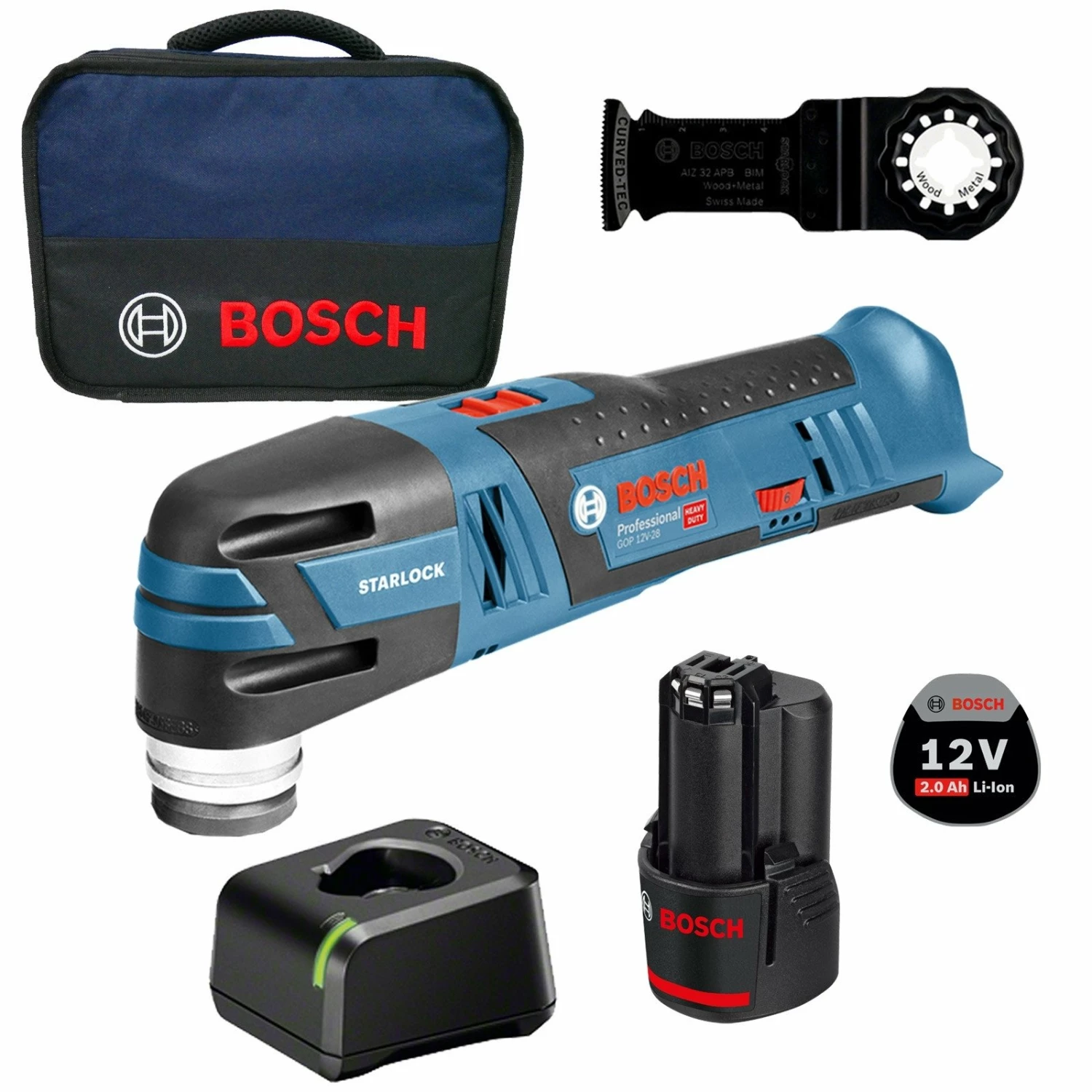 Bosch Akku-Multi-Cutter GOP 12V-28 / 1x 2,0 Ah Akku + Ladegerät Im Softbag 3 Bosch Akku-Multi-Cutter GOP 12V-28 / 1x 2,0 Ah Akku + Ladegerät Im Softbag