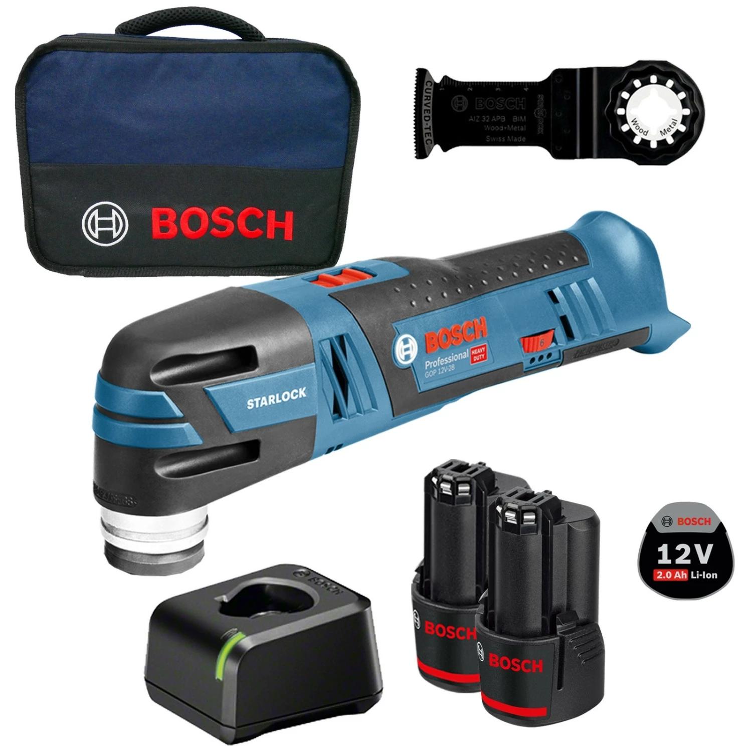 Bosch Akku-Multi-Cutter GOP 12V-28 / 2x 2,0 Ah Akku + Ladegerät Im Softbag 3 Bosch Akku-Multi-Cutter GOP 12V-28 / 2x 2,0 Ah Akku + Ladegerät Im Softbag