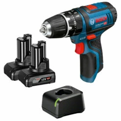 Bosch Akku-Schlagbohrschrauber GSB 12V-15 Professional 12 V / 2x 4,0 Ah Akku + Ladegerät