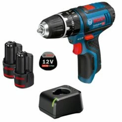 Bosch Akku-Schlagbohrschrauber GSB 12V-15 Professional 12 V / 2x 3,0 Ah Akku + Ladegerät