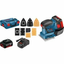 Bosch Akku-Schwingschleifer GSS 18V-10 / 2x 5,0 Ah Akku + Ladegerät In L-Boxx - 06019D0201