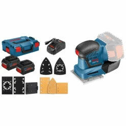 Bosch Akku-Schwingschleifer GSS 18V-10 / 2x 5,5 Ah ProCORE18V Akku + Ladegerät In L-Boxx