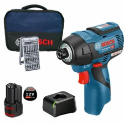 Bosch Akku-Drehschlagschrauber GDR 12V-110 12 V / 1x 3,0 Ah Akku + Ladegerät Im Softbag Inkl. Bit-Set