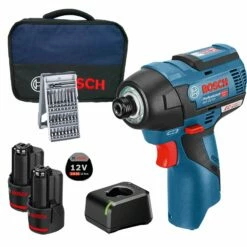 Bosch Akku-Drehschlagschrauber GDR 12V-110 12 V / 2x 3,0 Ah Akku + Ladegerät Im Softbag Inkl. Bit-Set