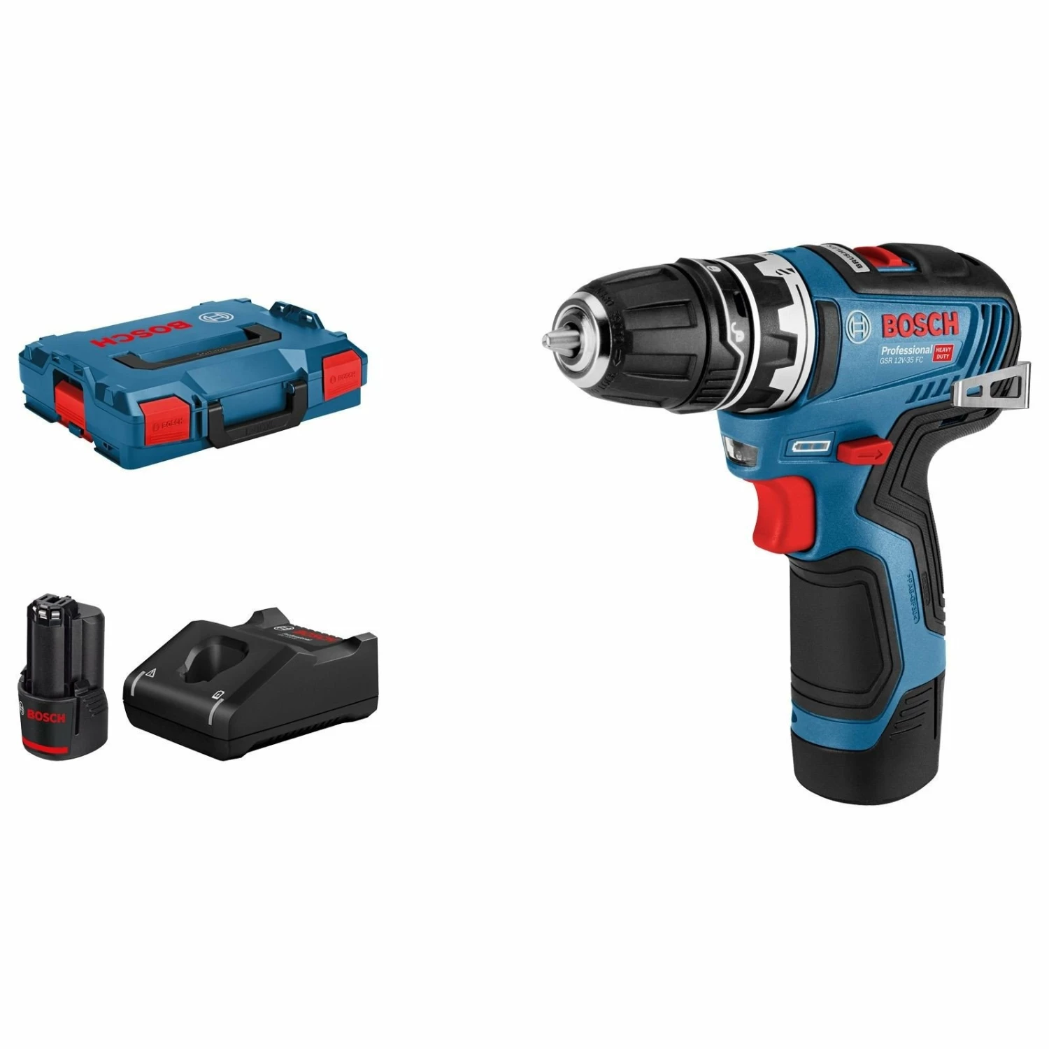 Bosch Akku-Bohrschrauber GSR 12V-35 FC FlexiClick 12 V / 2x 3,0 Ah Akku + Ladegerät Inkl. Bohrfutteraufsatz In L-Boxx - 06019H3001 3 Bosch Akku-Bohrschrauber GSR 12V-35 FC FlexiClick 12 V / 2x 3,0 Ah Akku + Ladegerät Inkl. Bohrfutteraufsatz In L-Boxx - 06019H3001