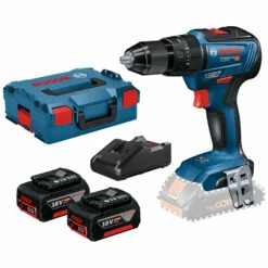 Bosch Akku-Schlagbohrschrauber GSB 18V-55 / 2x 4,0 Ah Akku + Ladegerät In L-Boxx