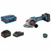 Bosch Akku-Winkelschleifer BITURBO GWX 18V-15 SC Mit X-LOCK / 2x 8,0 Ah Akku + Ladegerät Inkl. Zubehör-Set In L-Boxx - 06019H6501