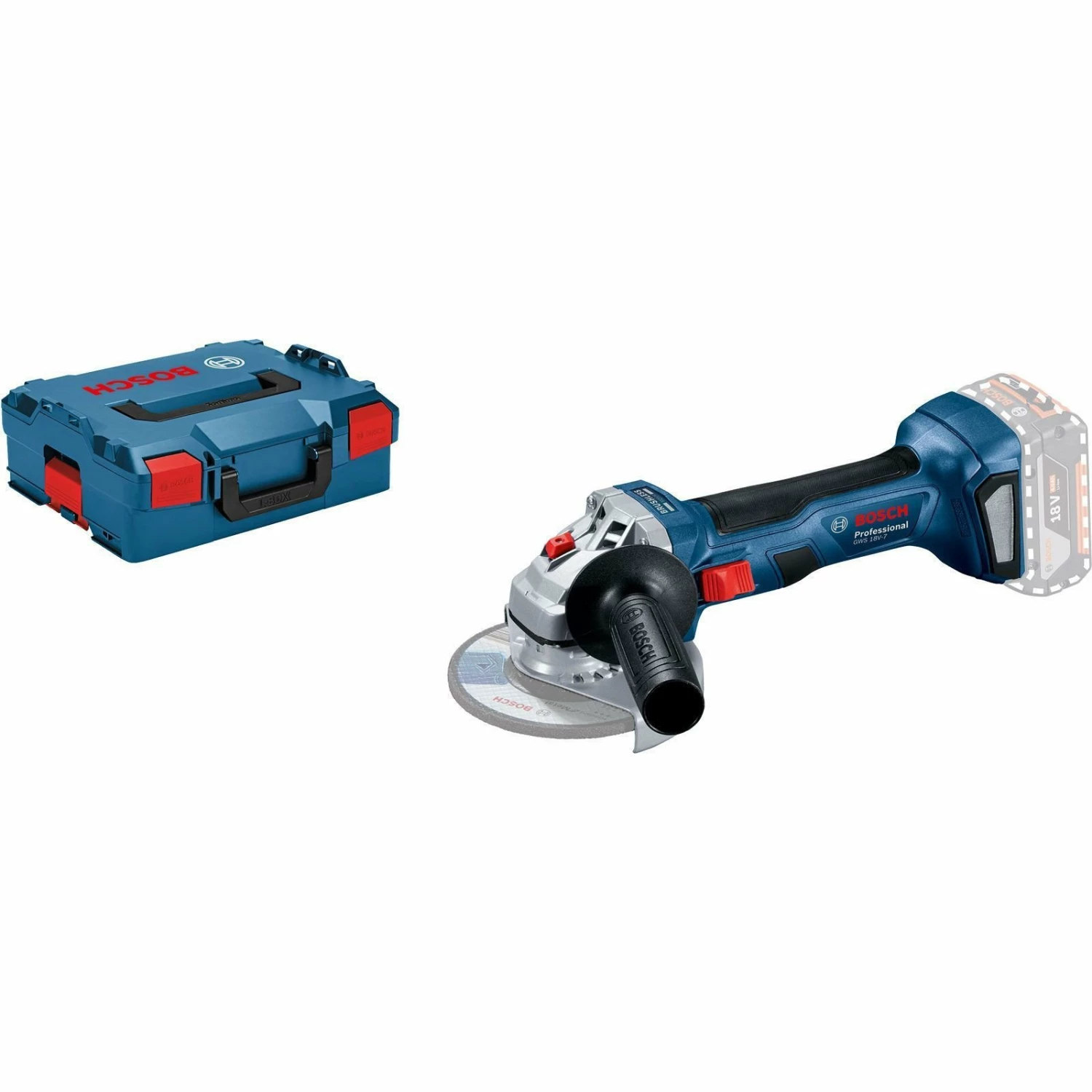 Bosch Akku-Winkelschleifer GWS 18V-7 125 Mm 18 V Solo In L-Boxx - 06019H9002 3 Bosch Akku-Winkelschleifer GWS 18V-7 125 Mm 18 V Solo In L-Boxx - 06019H9002