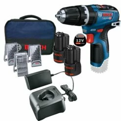 Bosch Akku-Schlagbohrmaschine GSB 12V-35 / 2x 3,0 Ah Akku + Ladegerät Inkl. Zubehör-Set Im Softbag