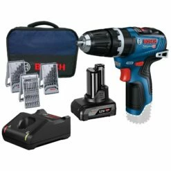 Bosch Akku-Schlagbohrmaschine GSB 12V-35 / 1x 4,0 Ah Akku + Ladegerät Inkl. Zubehör-Set Im Softbag
