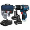Bosch Akku-Schlagbohrmaschine GSB 12V-35 / 2x 4,0 Ah Akku + Ladegerät Inkl. Zubehör-Set Im Softbag