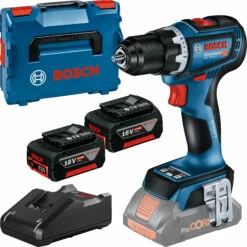 Bosch Akku-Bohrschrauber GSR 18V-90 C / 2x 4,0 Ah Akku + Ladegerät In L-Boxx - 06019K6006-9