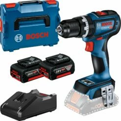 Bosch Akku-Schlagbohrschrauber GSB 18V-90 C / 2x 4,0 Ah Akku + Ladegerät In L-Boxx