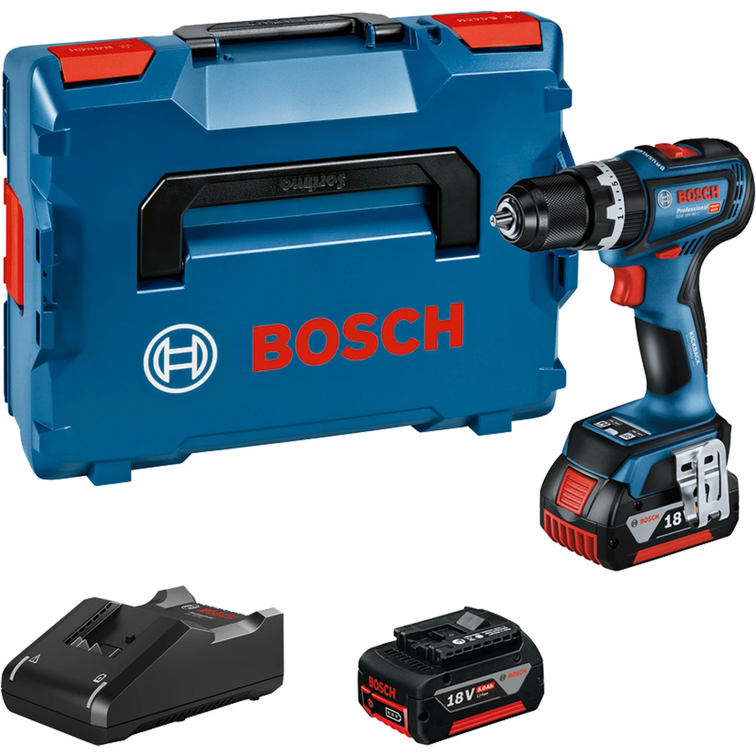 Bosch Akku-Schlagbohrschrauber GSB 18V-90 C 2x 5,0 Ah Akku + Ladegerät In L-Boxx - 06019K6106 3 Bosch Akku-Schlagbohrschrauber GSB 18V-90 C 2x 5,0 Ah Akku + Ladegerät In L-Boxx - 06019K6106