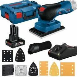 Bosch Akku-Schwingschleifer GSS 12V-13 / 1x 4,0 Ah + GAL 12V-40 In L-Boxx