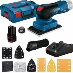 Bosch Akku-Schwingschleifer GSS 12V-13 / 1x 2,0 Ah + GAL 12V-40 In L-Boxx