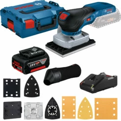 Bosch Akku-Schwingschleifer GSS 18V-13 / 1x 4,0 Ah + GAL 18V-40 In L-Boxx