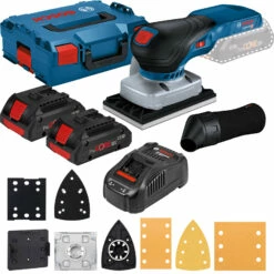 Bosch Akku-Schwingschleifer GSS 18V-13 / 2x 4,0 Ah ProCORE + GAL 1880 CV In L-Boxx