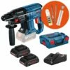 Bosch Akku-Bohrhammer GBH 18V-21 Mit SDS Plus / 2x 4,0 Ah ProCORE18V Akku + Ladegerät Inkl. Meißel-Set 3tlg. In L-Boxx -elektrische Bohrmaschine Geschäft bosch 0611911102 4 1