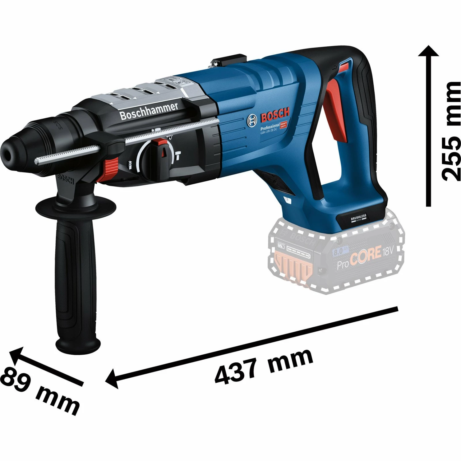 Bosch Akku-Bohrhammer GBH 18V-28 DC Mit SDS Plus Solo In XL-Boxx - 0611919001 4 Bosch Akku-Bohrhammer GBH 18V-28 DC Mit SDS Plus Solo In XL-Boxx - 0611919001 – Bild 2