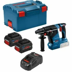 Bosch Akku-Bohrhammer GBH 18V-24 C / 2x 5,5 Ah ProCORE + GAL 1880 CV In L-Boxx