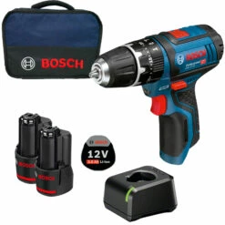 Bosch Akku-Schlagbohrschrauber GSB 12V-15 Professional 12 V / 2x 3,0 Ah Akku + Ladegerät Im Softbag