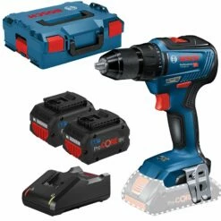 Bosch Akku-Bohrschrauber GSR 18V-55 / 2x 8,0 Ah ProCORE18V Akku + Ladegerät In L-Boxx