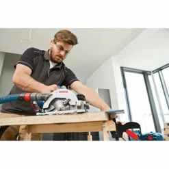 Bosch Akku-Handkreissäge GKS 18V-57 G / 2x 5,0 Ah Akku + Ladegerät + FSN 1400 + Extra Sägeblatt In L-Boxx -elektrische Bohrmaschine Geschäft bosch 0615990m90 anwendung 1 2