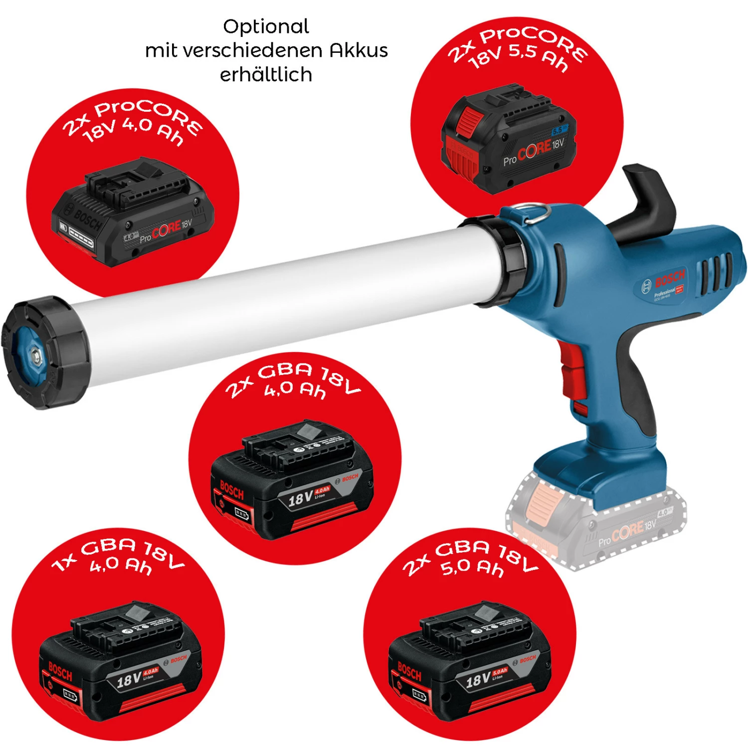 Bosch Akku-Kartuschenpresse GCG 18V-600 Mit Akku + Ladegerät 4 Bosch Akku-Kartuschenpresse GCG 18V-600 Mit Akku + Ladegerät – Bild 2