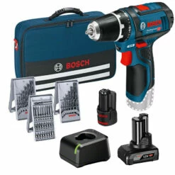 Bosch Akku-Bohrschrauber GSR 12V-15 / 1x 2,0 Ah + 1x 4,0 Ah Akku + Ladegerät Inkl. Bit- Und Bohrer-Set Im Softbag - 0615990G6L -elektrische Bohrmaschine Geschäft bosch gsr 0615990g6l 1 2
