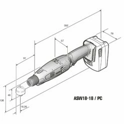 Fein Akku-Winkelschrauber AkkuTec ASW 18-18PC/N00 18 V - 71127060000 -elektrische Bohrmaschine Geschäft fein 71127060000 2